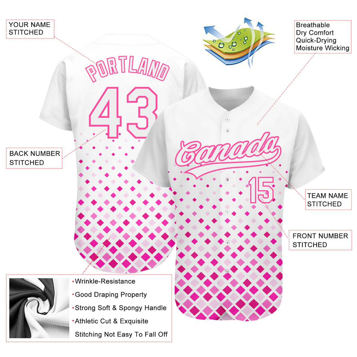 Custom Baseball Jersey 3D Pattern Design Golden and Green Tropical Leaves In The Style of Jungalow and Hawaii Authentic Men's Size:XL