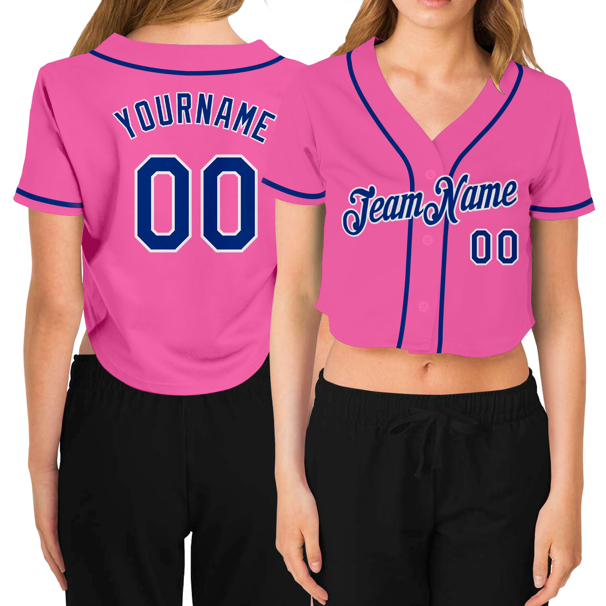 Custom Women's Olive Pink-White Salute to Service V-Neck Cropped Baseball Jersey Women's Size:S