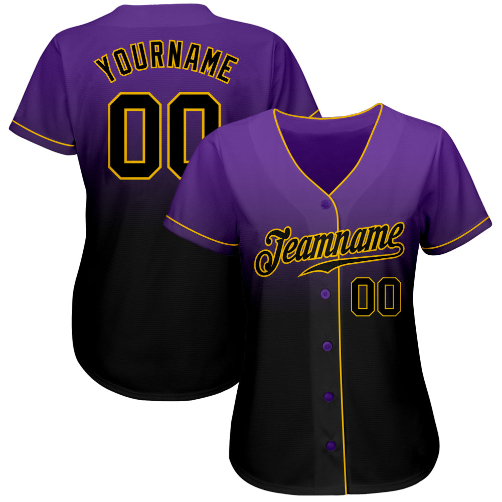 Custom Purple Gold Pinstripe Fade Fashion Sublimation Soccer Uniform Jersey