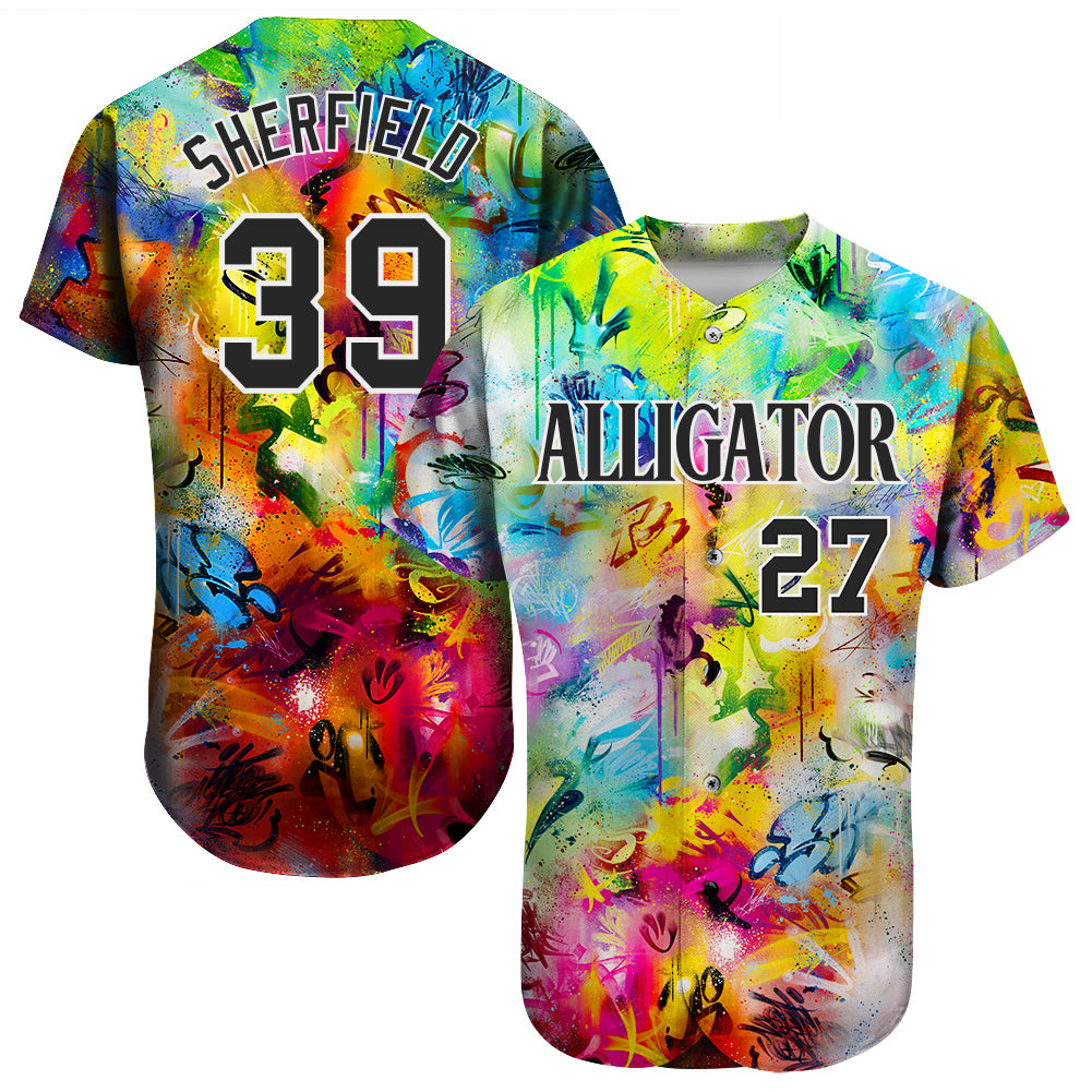 Custom Baseball Jersey 3D Pattern Halloween Pumpkins Bats Stars Authentic Men's Size:3XL