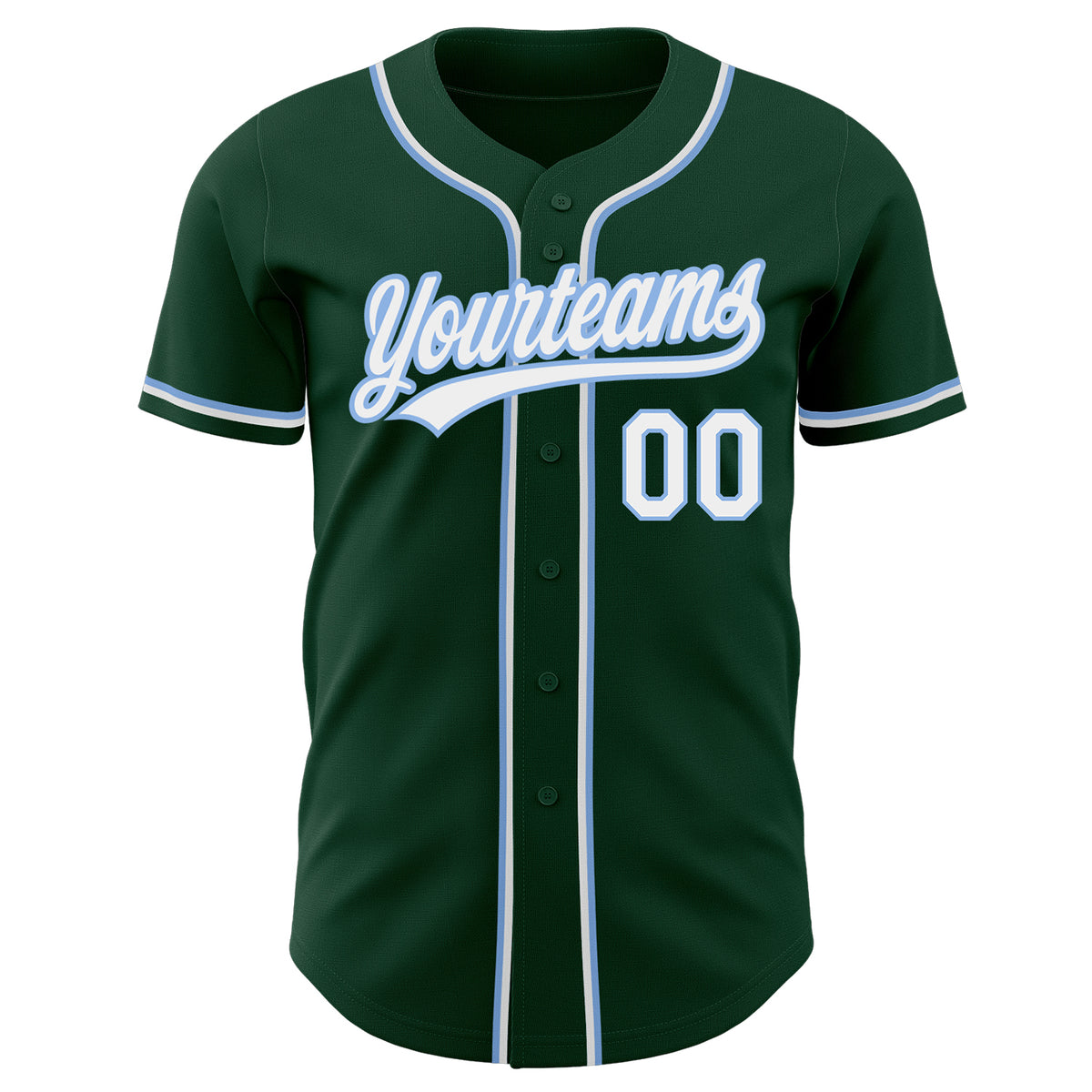 Light Blue Neon Green-White CUSTOM Baseball Jersey -   Worldwide Shipping