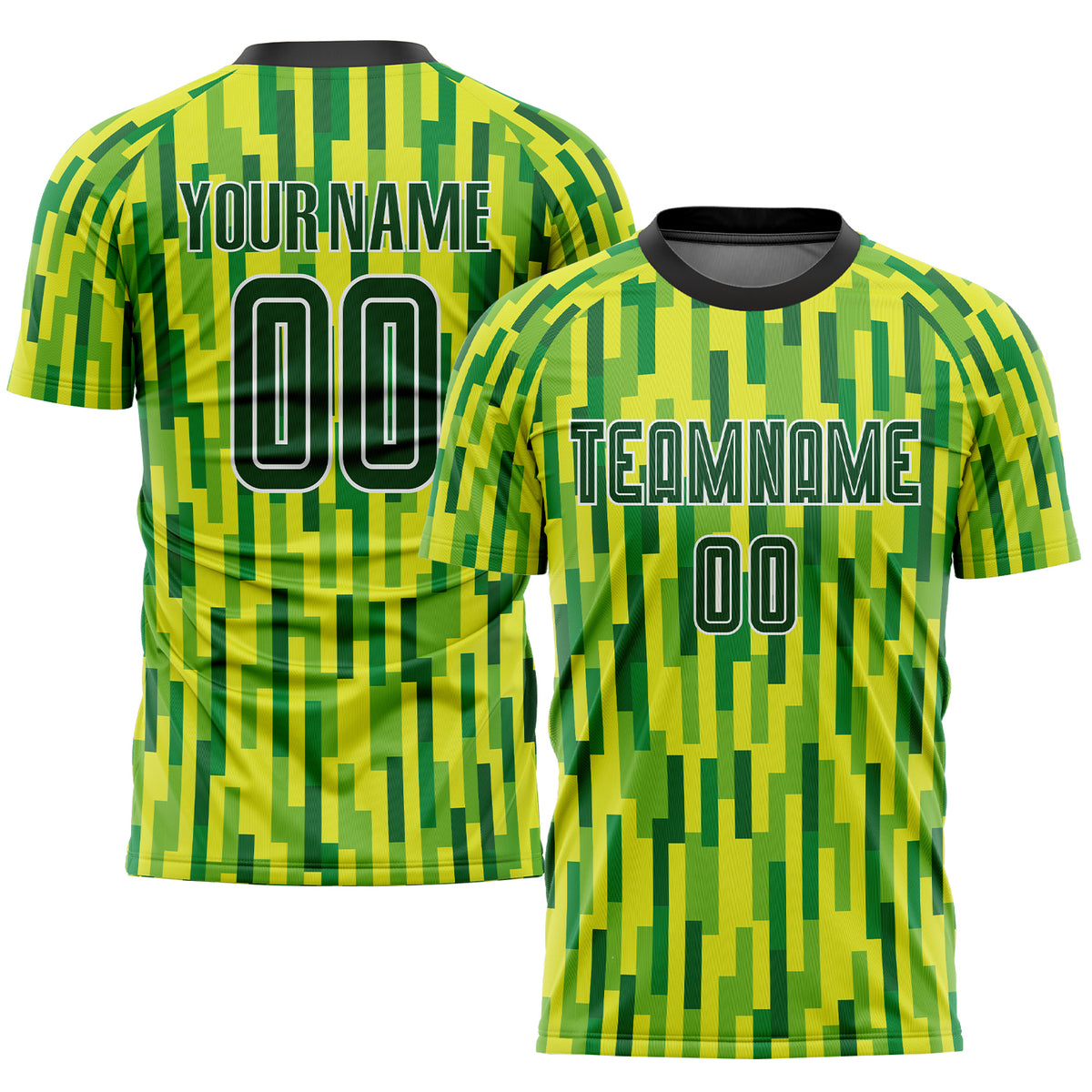 Soccer Jersey -Official Home, Slim-fit, Breathable, Green & Black