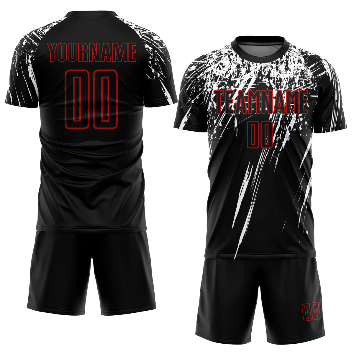 White Black Red Design Custom Soccer Uniform Jersey Short Sublimation  Printing Made Your Team Soccer Jersey - Soccer Sets - AliExpress