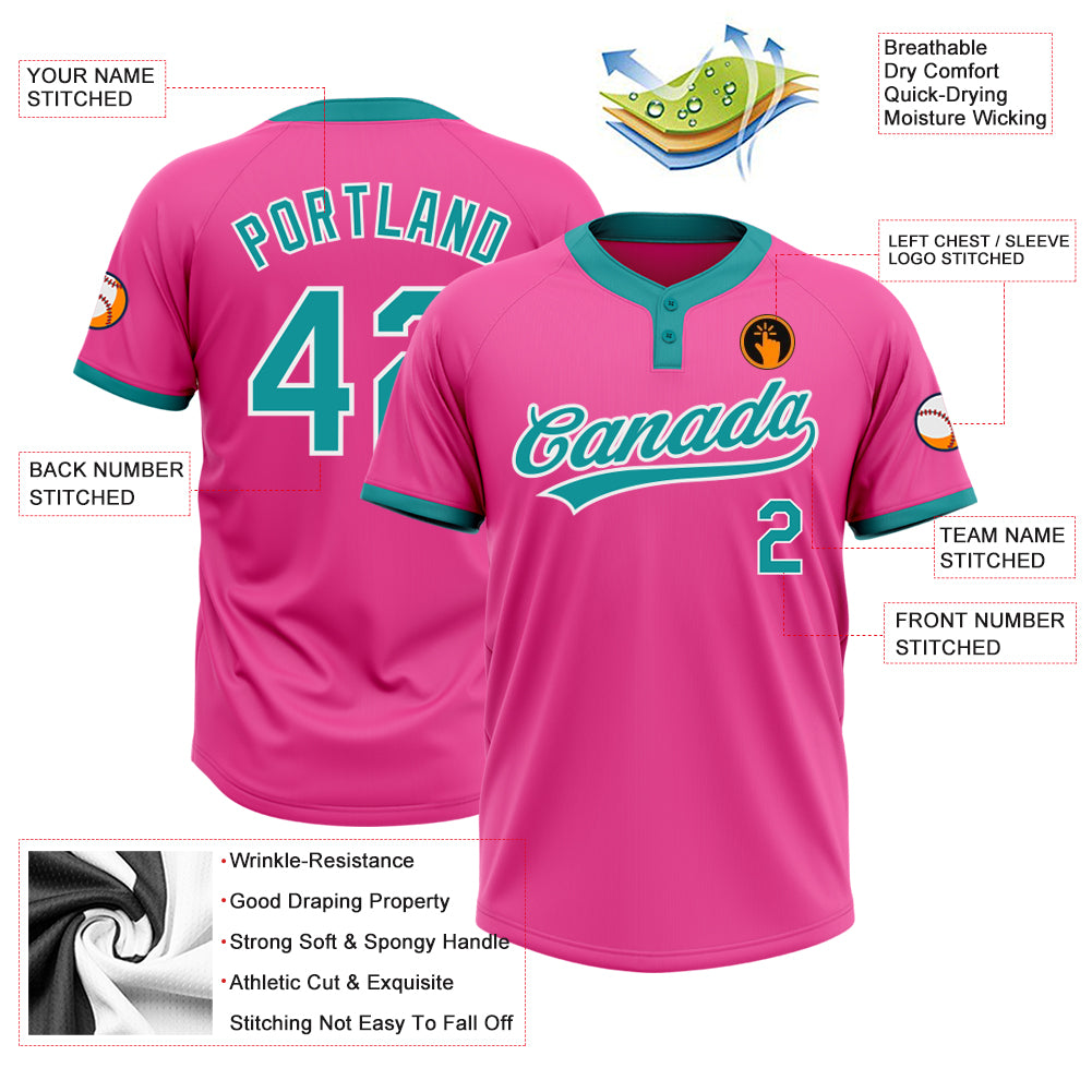 Miami Dolphins Personalized NFL Swoosh Pattern Jersey Baseball