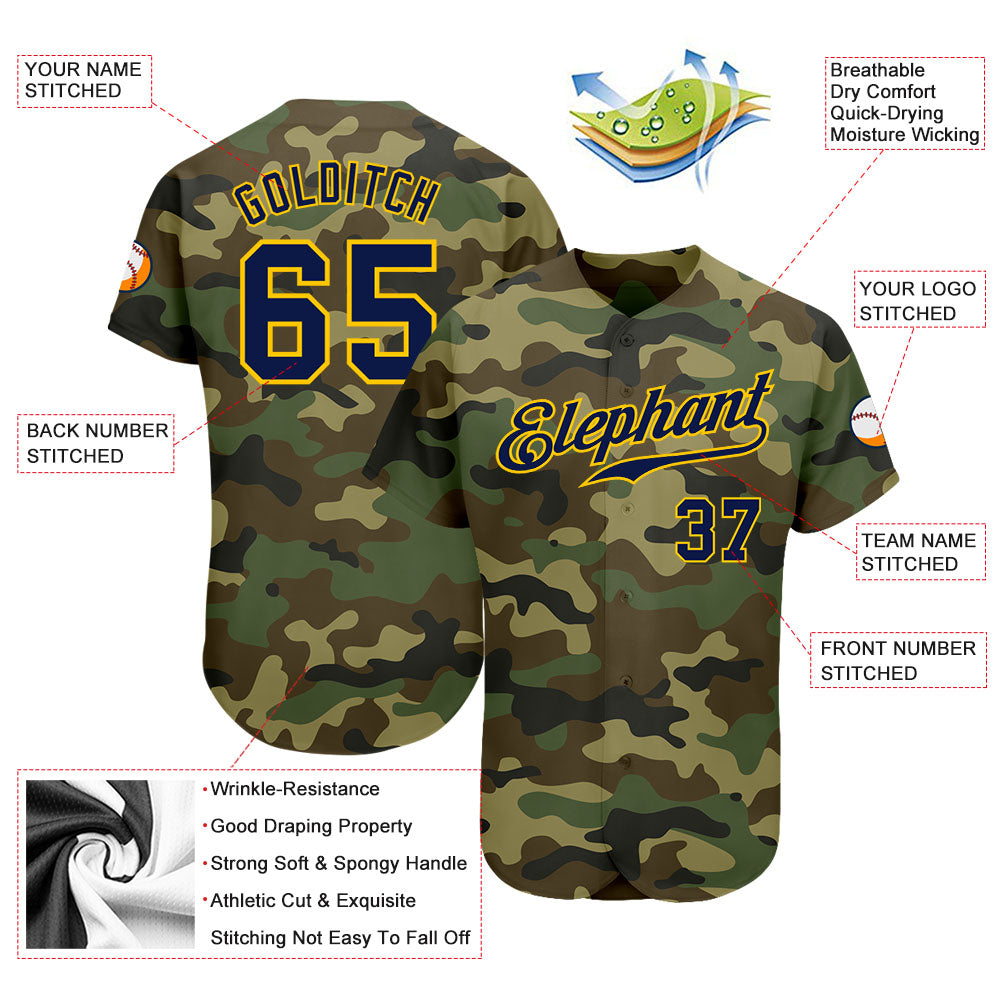 Custom Camo Navy-Gray Salute To Service Performance T-Shirt