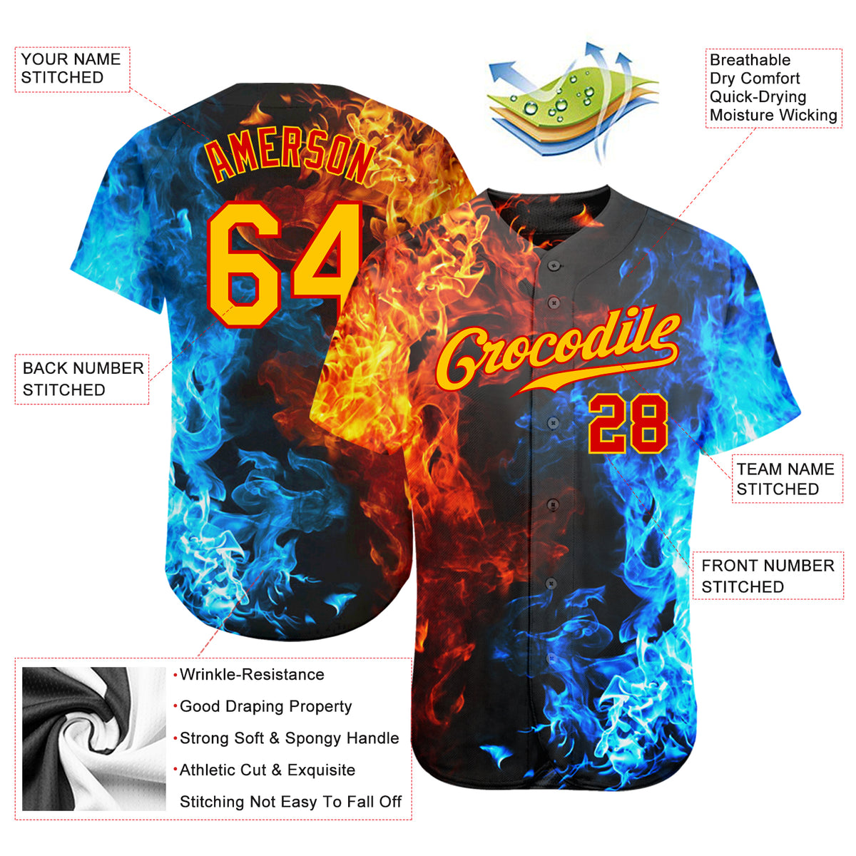 3D Pattern Design Flamingo CUSTOM Baseball Jersey -   Worldwide Shipping