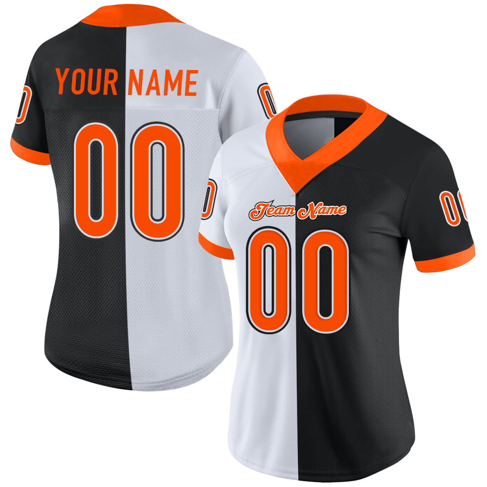 Custom Black Red-White Mesh Split Fashion Football Jersey Fast Shipping –  FiitgCustom