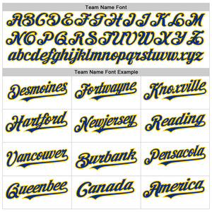 Custom White Royal-Yellow Line Authentic Baseball Jersey