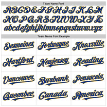 Load image into Gallery viewer, Custom White Royal-Old Gold Line Authentic Baseball Jersey
