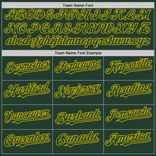 Load image into Gallery viewer, Custom Green Gold Line Authentic Baseball Jersey
