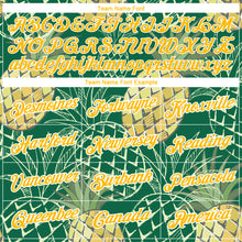 Load image into Gallery viewer, Custom Kelly Green Gold-White 3D Pattern Design Summer Holiday Pineapple Performance T-Shirt
