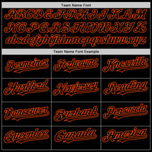 Load image into Gallery viewer, Custom Black Orange 3D Skull Fashion Authentic Baseball Jersey
