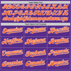 Custom Purple Orange-White 3D Pattern Design Gradient Style Twinkle Star Authentic Baseball Jersey