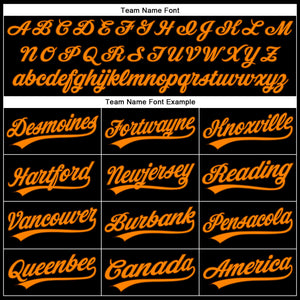 Custom Black Bay Orange-Brown 3D Pattern Halloween Authentic Baseball Jersey