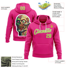 Load image into Gallery viewer, Custom Stitched Hot Pink Neon Green-White 3D Halloween Sports Pullover Sweatshirt Hoodie
