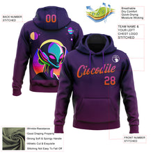 Load image into Gallery viewer, Custom Stitched Purple Deep Pink Orange-Black 3D Halloween Sports Pullover Sweatshirt Hoodie
