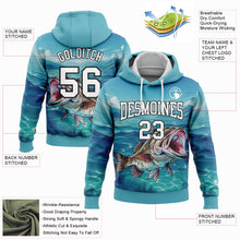 Load image into Gallery viewer, Custom Stitched Lakes Blue White-Black 3D Smallmouth Bass Fish Fishing Sports Pullover Sweatshirt Hoodie
