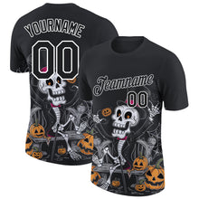 Load image into Gallery viewer, Custom Black White 3D Halloween Performance T-Shirt
