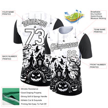 Load image into Gallery viewer, Custom White Black 3D Halloween Performance T-Shirt
