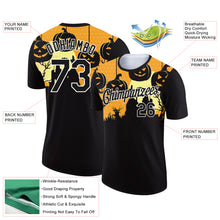 Load image into Gallery viewer, Custom Black White 3D Halloween Performance T-Shirt
