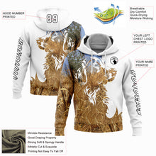 Load image into Gallery viewer, Custom Stitched White Black 3D Dog Hunting Sports Pullover Sweatshirt Hoodie
