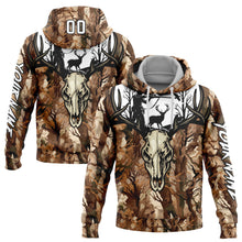 Load image into Gallery viewer, Custom Stitched Camo White-Black 3D Gun Hunter Deer Hunting Sports Pullover Sweatshirt Hoodie
