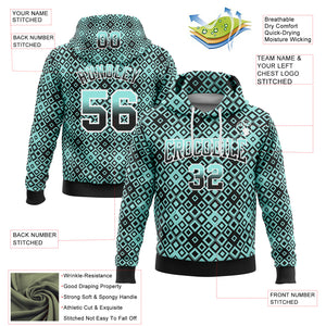 Custom Stitched Ice Blue Black-White Fade 3D Pattern Design Geometric Square Shapes Sports Pullover Sweatshirt Hoodie