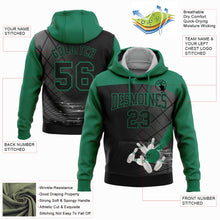 Load image into Gallery viewer, Custom Stitched Black Kelly Green 3D Bowling Sports Pullover Sweatshirt Hoodie
