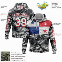 Load image into Gallery viewer, Custom Stitched Camo White-Red 3D Panama Panamanian Flag Sports Pullover Sweatshirt Salute To Service Hoodie
