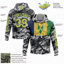 Load image into Gallery viewer, Custom Stitched Camo Yellow-Grass Green 3D Saint Vincent And The Grenadines Flag Sports Pullover Sweatshirt Salute To Service Hoodie
