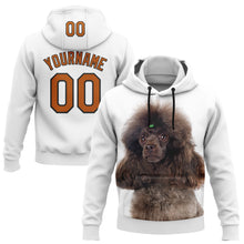 Load image into Gallery viewer, Custom Stitched White Texas Orange-Black 3D Pattern Design Poodle Dog Sports Pullover Sweatshirt Hoodie
