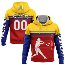 Load image into Gallery viewer, Custom Stitched Red Gold Royal-Black 3D Venezuela Venezuelan Flag Sports Pullover Sweatshirt Hoodie
