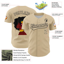 Load image into Gallery viewer, Custom City Cream Black 3D Pattern Design Black History Month Authentic Baseball Jersey
