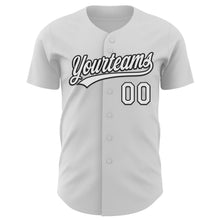 Load image into Gallery viewer, Custom White Black 3D Love Heart Valentine&#39;s Day Authentic Baseball Jersey
