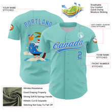 Load image into Gallery viewer, Custom Ice Blue Electric Blue-White 3D Funny Christmas Authentic Baseball Jersey
