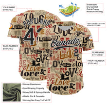 Load image into Gallery viewer, Custom City Cream Black-White 3D Love Valentine&#39;s Day Authentic Baseball Jersey
