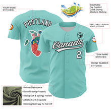 Load image into Gallery viewer, Custom Ice Blue White-Black 3D Love Heart Valentine&#39;s Day Authentic Baseball Jersey
