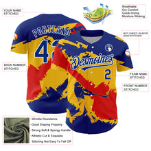 Load image into Gallery viewer, Custom Royal Yellow-Fire Red 3D Venezuela Venezuelan Flag Authentic Baseball Jersey
