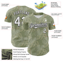 Load image into Gallery viewer, Custom Olive White-Black 3D Hawaii Tropical Coconut Tree Authentic Baseball Jersey
