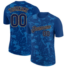 Load image into Gallery viewer, Custom US Navy Blue Navy-Old Gold 3D Esports Performance T-Shirt
