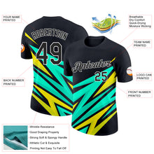 Load image into Gallery viewer, Custom Black Light Yellow-Neon Yellow 3D Esports Performance T-Shirt
