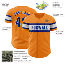 Load image into Gallery viewer, Custom Bay Orange Royal-White Authentic Baseball Jersey
