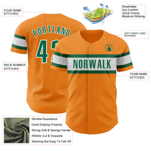 Load image into Gallery viewer, Custom Bay Orange Kelly Green-White Authentic Baseball Jersey
