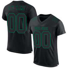 Load image into Gallery viewer, Custom Black Kelly Green Mesh Authentic Football Jersey
