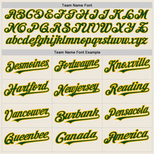 Load image into Gallery viewer, Custom Cream (Green Gold Pinstripe) Green-Gold Authentic Baseball Jersey
