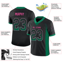 Load image into Gallery viewer, Custom Black Kelly Green-Pink Mesh Drift Fashion Football Jersey
