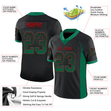 Load image into Gallery viewer, Custom Black Kelly Green-Red Mesh Drift Fashion Football Jersey
