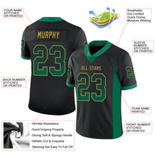 Load image into Gallery viewer, Custom Black Kelly Green-Old Gold Mesh Drift Fashion Football Jersey
