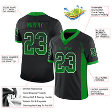 Load image into Gallery viewer, Custom Black Grass Green-White Mesh Drift Fashion Football Jersey
