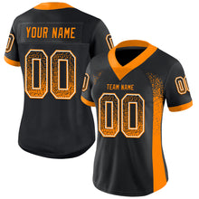 Load image into Gallery viewer, Custom Black Bay Orange-White Mesh Drift Fashion Football Jersey
